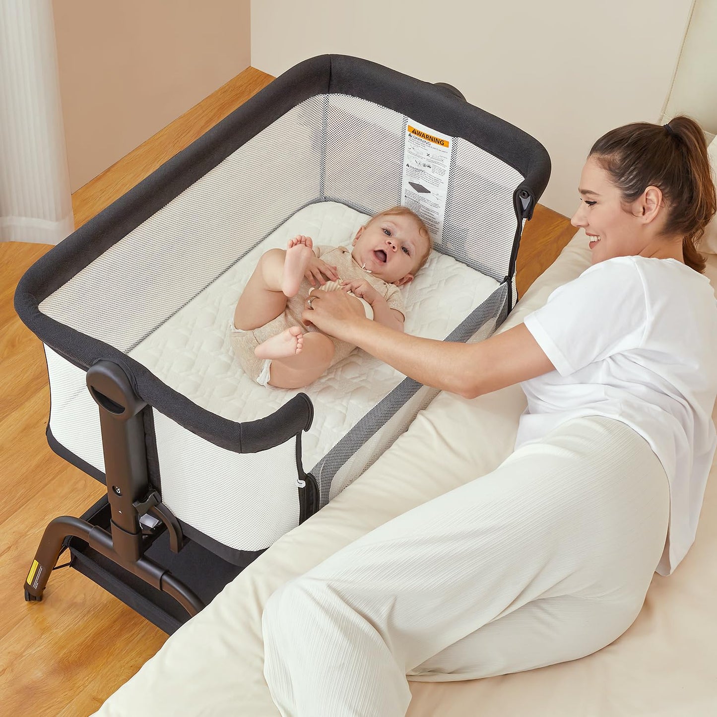 BabyBond Baby Bassinet 3 in 1 Infant & Toddler Cradle Google