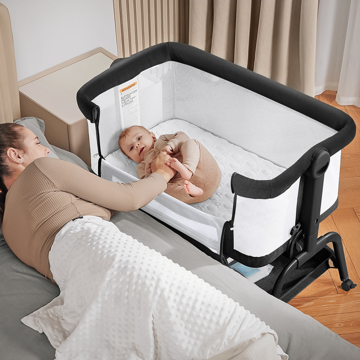BabyBond Baby Bassinet 3 in 1 Infant & Toddler Cradle Google