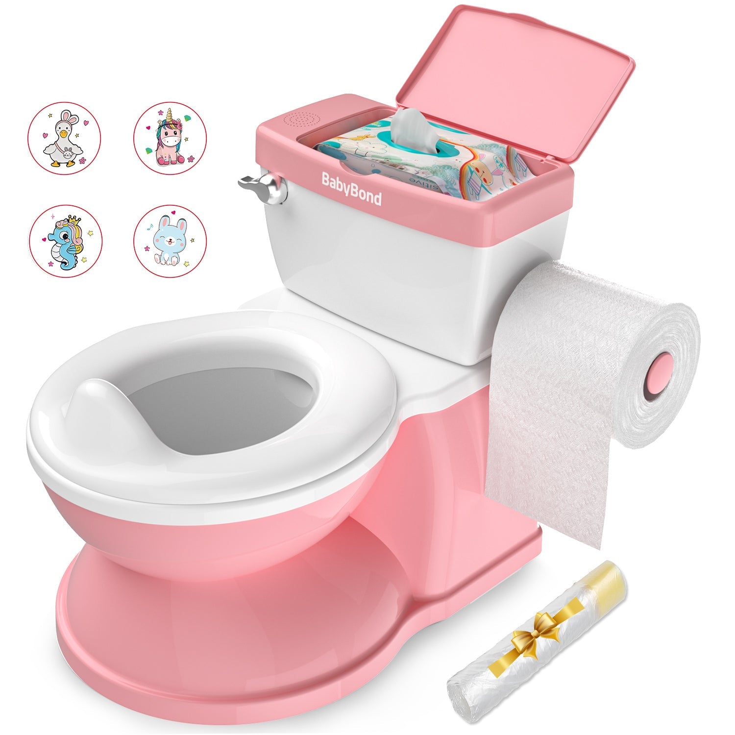 pink summer infant potty BabyBond Baby Potty Training Toilet with Realistic Flushing Sound