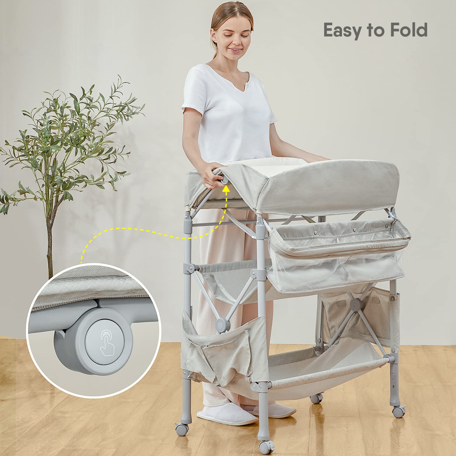 BabyBond Portable Baby Changing Table for Infant and Newborn