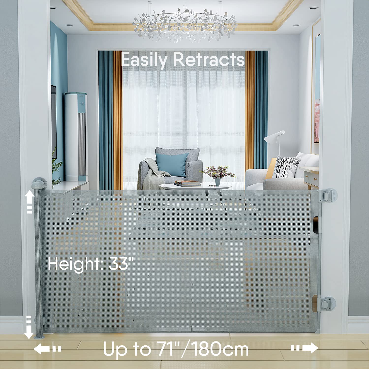 Retractable baby gate 180cm cheap